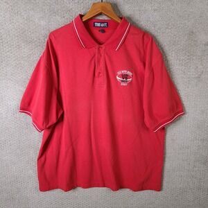 Vintage Timeout Shirt Mens 2XL Red Old Boys Rugby‎ Labs Indy 2007 Polo Cotton